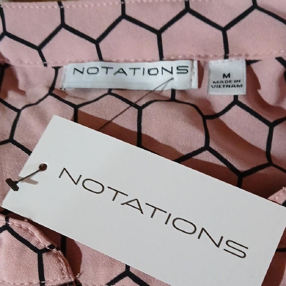 Notations Pink Hexagon Button Down Shirt - Picture 4 of 8